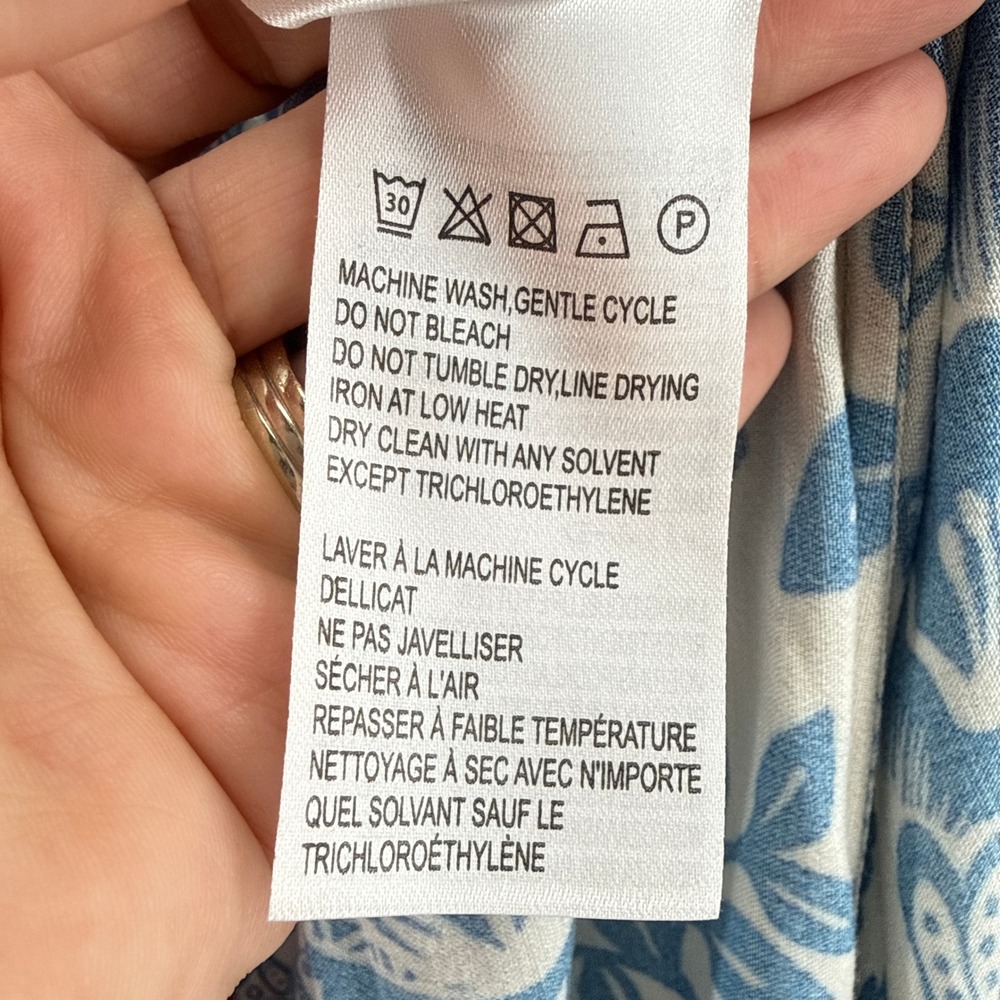 NWT Farm Rio Mixed Pineapple Garden Maxi Wrap Dress Red Blue Floral Medium - Picture 11 of 11